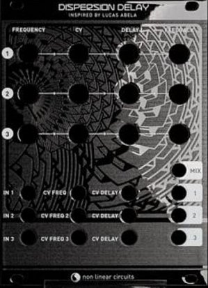 Eurorack Module Dispersion Delay (Black Magpie panel) from Nonlinearcircuits