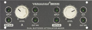 Eurorack Module Dual buffered Attenuator / Mixer (1U Tile) from Vermona