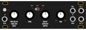 Eurorack Module Dusty Clouds - MULTI-FX 1U Matte Black / Gold panel from Other/unknown