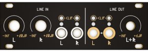Eurorack Module Audio IO 1U Black & Gold Panel from Other/unknown