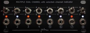 Eurorack Module Multiple dual channels with leds 1U (intellijel or pulplogic format) from ph modular