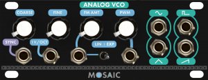 Eurorack Module Analog VCO (Black Panel) from Mosaic