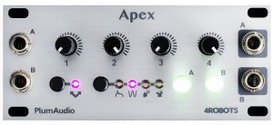 Eurorack Module Apex 4ROBOTS (Silver Panel) from Plum Audio