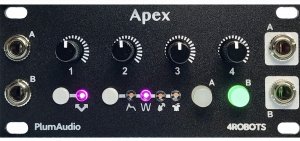 Eurorack Module Apex 4ROBOTS (Black Panel) from Plum Audio