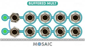 Eurorack Module Buffered Signal Multiplier (White Panel) from Mosaic