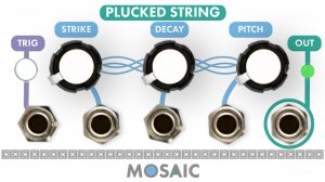 Eurorack Module Plucked String (White Panel) from Mosaic