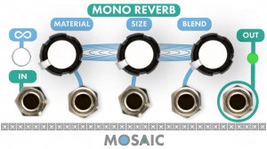 Eurorack Module Mono Reverb (White Panel) from Mosaic