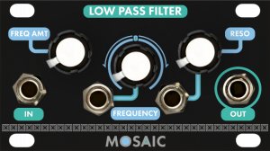 Eurorack Module Low Pass Filter (Black Panel) from Mosaic