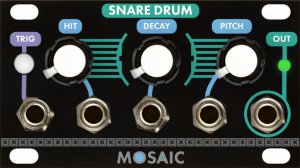 Eurorack Module Snare Drum (Black Panel) from Mosaic