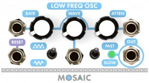 Eurorack Module Low Freq Osc (White Panel) from Mosaic