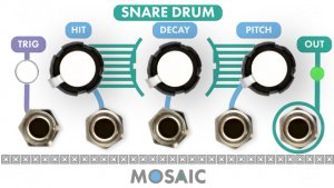 Eurorack Module Snare Drum (White Panel) from Mosaic