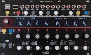 Eurorack Module Vector Sequencer (black) from Five12