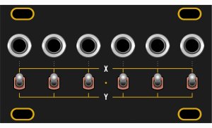 Eurorack Module Dusty Clouds - Switched Mult 1U Matte Black / Gold panel from Other/unknown