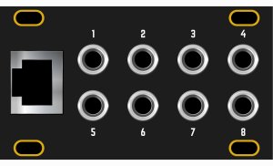 Eurorack Module Dusty Clouds - OCTALINK 1U Matte Black / Gold panel from Other/unknown
