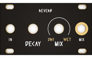 Eurorack Module Digiverb 1U Black & Gold Panel from Other/unknown