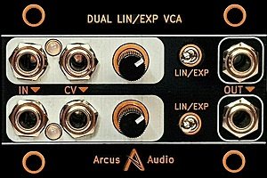 Eurorack Module 1U Dual LIN/EXP VCA from Arcus Audio