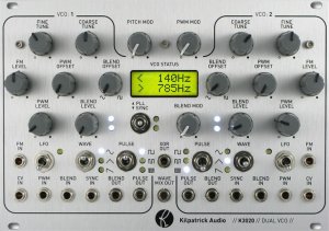 Eurorack Module K3020 Dual VCO from Kilpatrick Audio