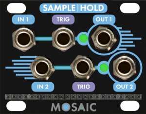 Eurorack Module Sample | Hold (Black Panel) from Mosaic