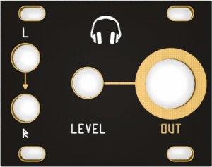 Eurorack Module Headphone 1U Black & Gold from Other/unknown
