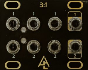 Eurorack Module 3:1 Mixer 1U from After Later Audio
