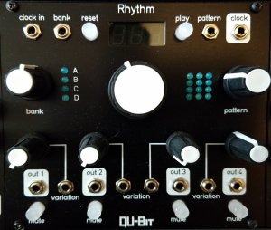 Eurorack Module Rhythm (black panel) from Qu-Bit Electronix