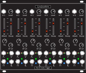 Eurorack Module Hex EF-Gate-Trigger from SynQuaNon