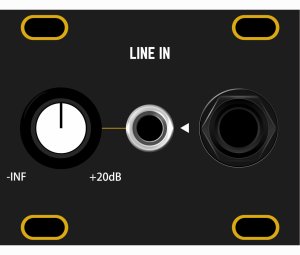 Eurorack Module Dusty Clouds - LINE-IN 1U Matte Black / Gold panel from Other/unknown
