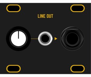 Eurorack Module Dusty Clouds - LINE-OUT 1U Matte Black / Gold panel from Other/unknown
