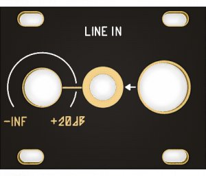 Eurorack Module Line In 1U Black & Gold Panel from Other/unknown
