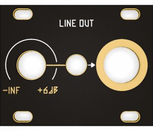Eurorack Module Line Out 1U Black & Gold Panel from Other/unknown