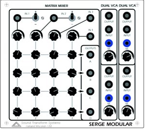 Serge Module Audio Matrix Mixer from Serge