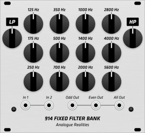 Eurorack Module Moog 914 Fixed Filter Bank from Grayscale