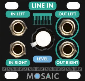 Eurorack Module Line In (Black Panel) from Mosaic