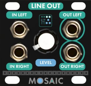 Eurorack Module Line Out (Black Panel) from Mosaic