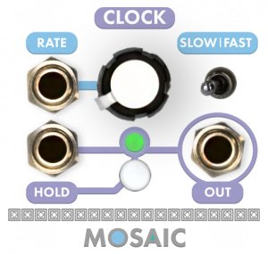 Eurorack Module Clock (White Panel) from Mosaic