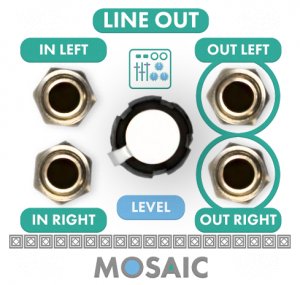 Eurorack Module Line Out (White Panel) from Mosaic