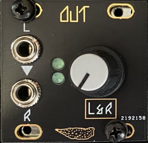 Eurorack Module Black & Gold Stereo Line Out 1U from Modular Maculata