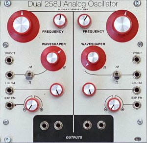Eurorack Module 258J Dual Oscillator - red knobs from J3RK