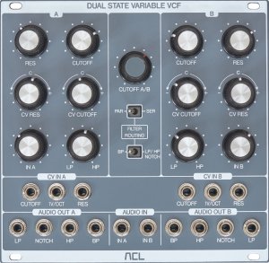 Eurorack Module Dual State Variable VCF from ACL