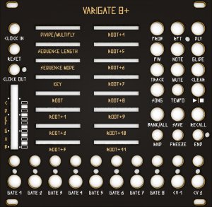 Eurorack Module Varigate 8+ Black & Gold Panel from Other/unknown