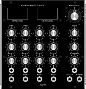 MU Module VC Panning and Output Mixing from YuSynth