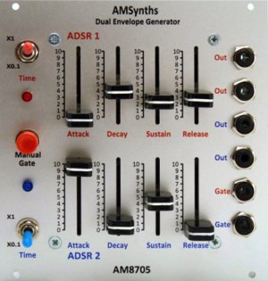 Eurorack Module AM8705 Dual ADSR from AMSynths