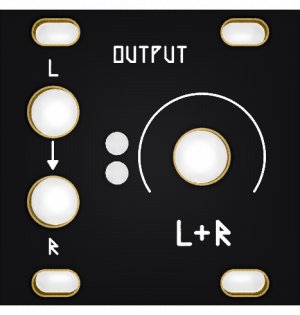 Eurorack Module Stereo Line Out 1U Black & Gold Panel from Other/unknown