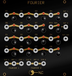 Eurorack Module Fourier (black) from Nonlinearcircuits