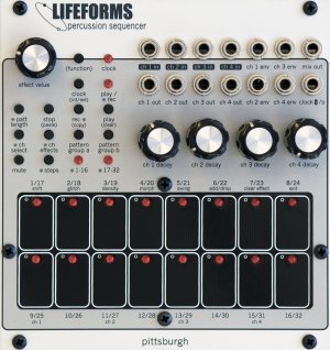 Eurorack Module Lifeforms Percussion Sequencer from Pittsburgh Modular