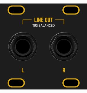 Eurorack Module Dusty Clouds - STEREO LINE OUT JACKS 1U Matte Black / Gold panel from Other/unknown