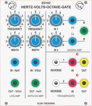 Eurorack Module ED102 - Octave-Volts-Hertz from Elby Designs