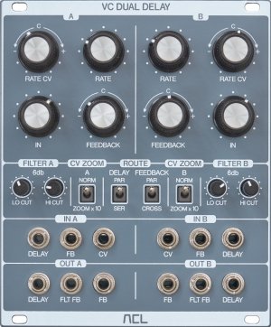 Eurorack Module VC DUAL DELAY from ACL