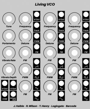 Eurorack Module Jürgen Haible Living VCO (Eurorack 21HP Panel) from Other/unknown