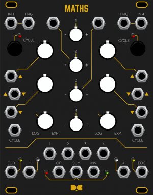 Eurorack Module Dusty Clouds - MATHS Matte Black / Gold panel from Other/unknown